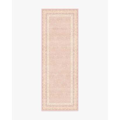 Eleanor Soft Pink Flatwoven Rug - 75 x 215 cm - Rug + Cushioned Pad System
