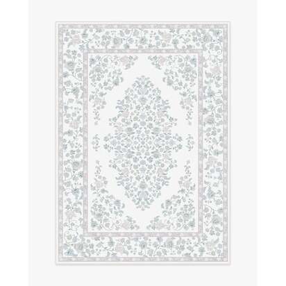 Emmeline Pearl Flatwoven Rug - 150 x 215 cm - Rug + Cushioned Pad System