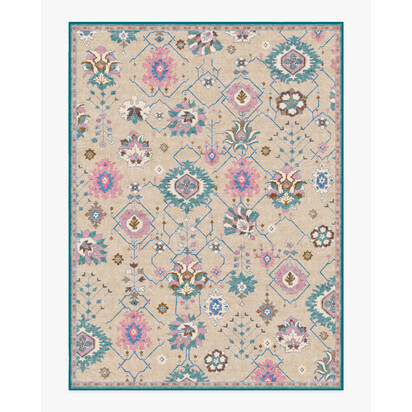 Samara Soft Grey Flatwoven Rug - 275 x 365 cm - Rug + Cushioned Pad System