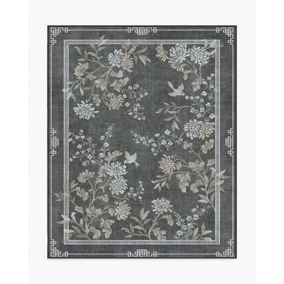 Florian Charcoal Flatwoven Rug - 245 x 305 cm - Rug + Pad System