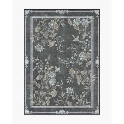 Florian Charcoal Flatwoven Rug - 150 x 215 cm - Rug + Cushioned Pad System