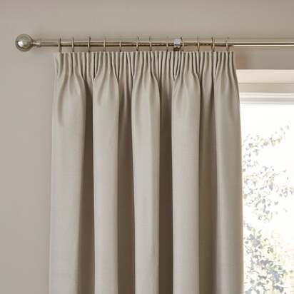 Rotterdam Herringbone Blackout Thermal Pencil Pleat Curtains