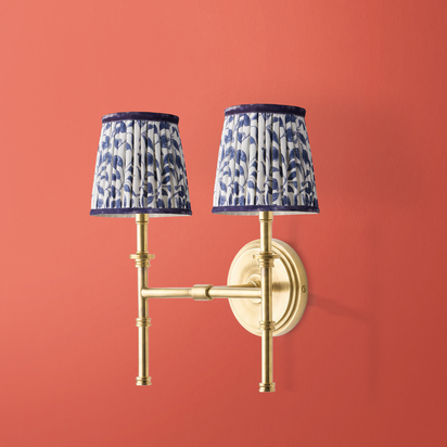 Double Chukka rechargeable wall fitting in antique brass
