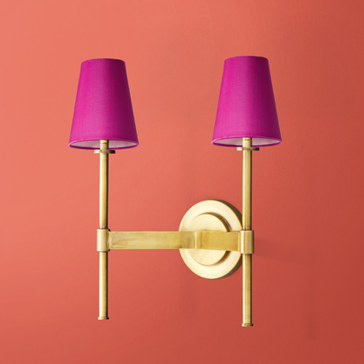 Tremmers double wall fitting in antique brass