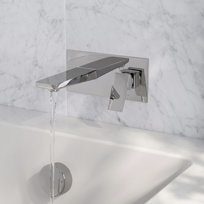 Harbour Status Wall Mounted Bath Mixer Tap - Chrome