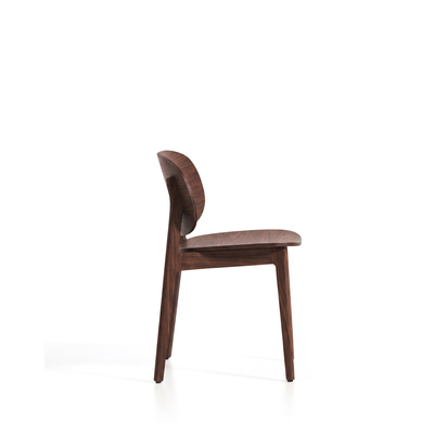 Ludara oak veneer chair with walnut finish