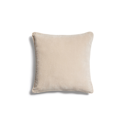 Ovelin beige and ecru velvet cushion cover 45 x 45 cm