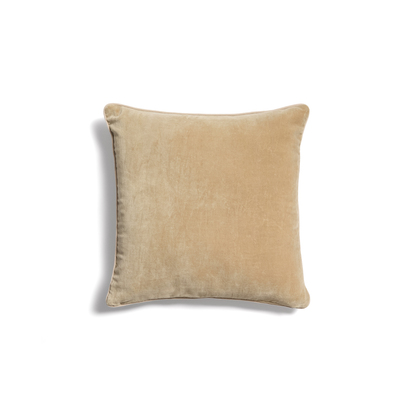 Ovelin beige and ecru velvet cushion cover 45 x 45 cm