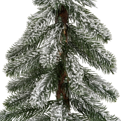 Medium Snowy Pine Tree On Wooden Stand