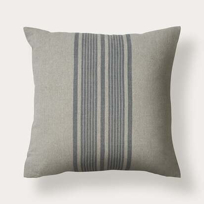 Cotton Linen Bold Stripe Cushion - Navy 45x45cm - Home Accessories - The Cotswold Company