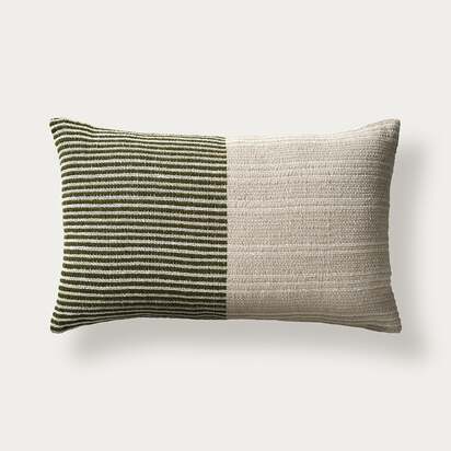 Woven Cotton Stripe Cushion Forest - Home Accessories - The Cotswold Company