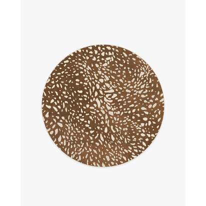 Fawn Warm Brown Rug - 185 Round cm - All-In-One Rug