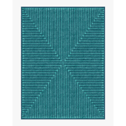 Inkdrop Blue & Teal Rug by Jonathan Adler - 275 x 365 cm - All-In-One Rug