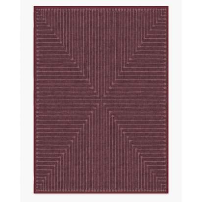 Inkdrop Burgundy Rug by Jonathan Adler - 305 x 425 cm - All-In-One Rug