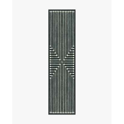 Inkdrop Charcoal Rug by Jonathan Adler - 75 x 305 cm - All-In-One Rug