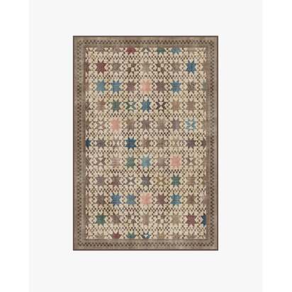 Calloway Brown Multicolour Flatwoven Rug - 120 x 185 cm - Rug + Cushioned Pad System