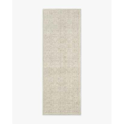 Sierra Ivory & Opal Flatwoven Rug - 75 x 215 cm - Rug + Cushioned Pad System
