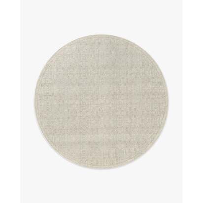 Sierra Ivory & Opal Flatwoven Rug - 245 Round cm - Rug + Cushioned Pad System