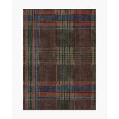 Emerson Brown Multicolour Flatwoven Rug - 150 x 215 cm - Rug + Cushioned Pad System