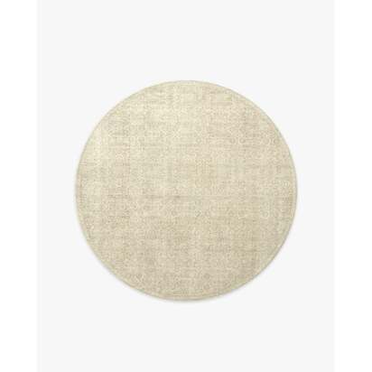 Sierra Birch & Natural Flatwoven Rug - 185 Round cm - Rug + Pad System
