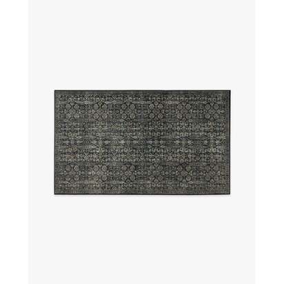 Sierra Soft Black Flatwoven Rug - 90 x 150 cm - Rug + Pad System