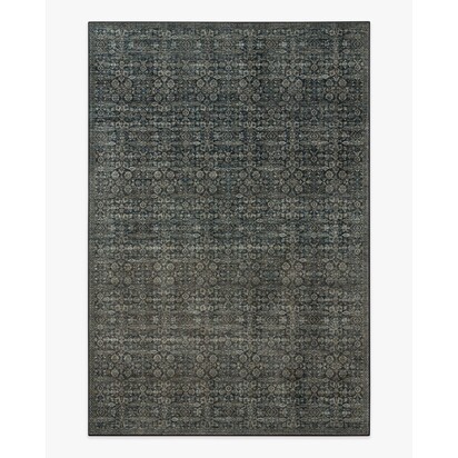 Sierra Soft Black Flatwoven Rug - 185 x 275 cm - Rug + Cushioned Pad System