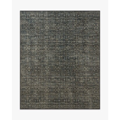 Sierra Soft Black Flatwoven Rug - 245 x 305 cm - Rug + Cushioned Pad System