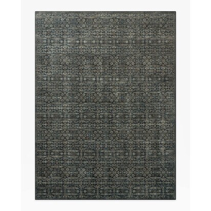 Sierra Soft Black Flatwoven Rug - 275 x 365 cm - Rug + Cushioned Pad System