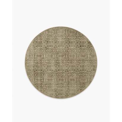 Sierra Wheat Flatwoven Rug - 185 Round cm - Rug + Pad System