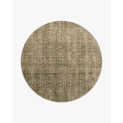 Sierra Wheat Flatwoven Rug - 245 Round cm - Rug + Cushioned Pad System