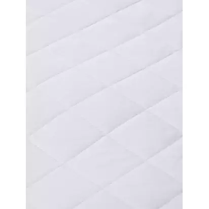 John Lewis Natural Cotton Quilted Mattress Protector White | W120 x L190