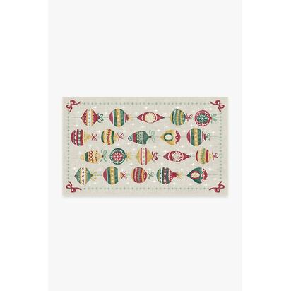 Festive Garland Holiday Shortbread Flatwoven Rug - 90 x 150 cm - Rug + Cushioned Pad System