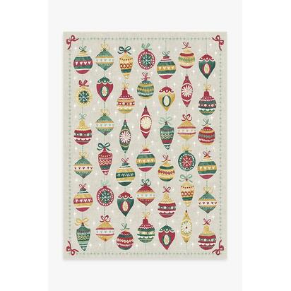 Festive Garland Holiday Shortbread Flatwoven Rug - 150 x 215 cm - Rug + Cushioned Pad System