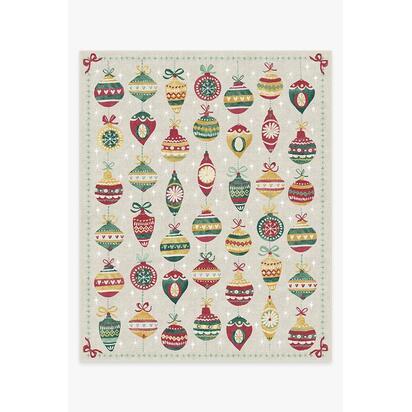 Festive Garland Holiday Shortbread Flatwoven Rug - 245 x 305 cm - Rug + Cushioned Pad System