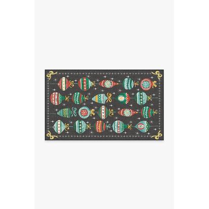 Festive Garland Multicolour Flatwoven Rug - 90 x 150 cm - Rug + Cushioned Pad System