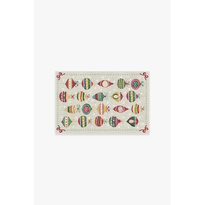 Festive Garland Holiday Shortbread Flatwoven Rug - 60 x 90 cm - Rug + Cushioned Pad System