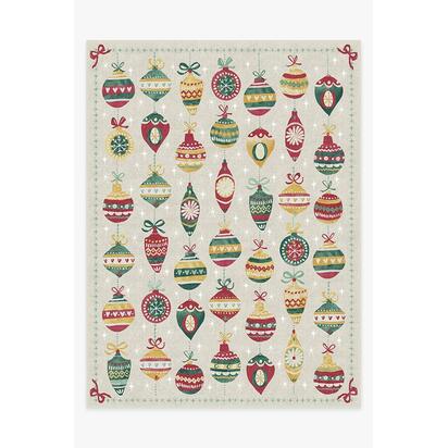 Festive Garland Holiday Shortbread Flatwoven Rug - 275 x 365 cm - Rug + Cushioned Pad System