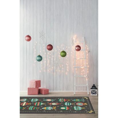 Festive Garland Multicolour Flatwoven Rug - 275 x 365 cm - Rug + Cushioned Pad System