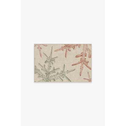 Snowflake Creme Flatwoven Rug - 60 x 90 cm - Rug + Cushioned Pad System