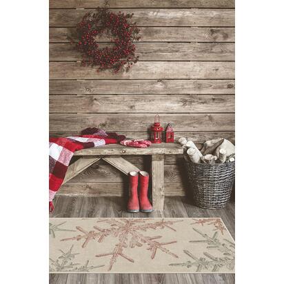 Snowflake Creme Flatwoven Rug - 60 x 90 cm - Rug + Cushioned Pad System