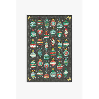 Festive Garland Multicolour Flatwoven Rug - 120 x 185 cm - Rug + Cushioned Pad System