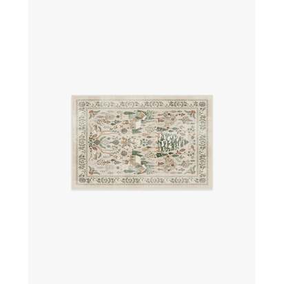 Juniper Neutral Multicolour Flatwoven Rug - 60 x 90 cm - Rug + Cushioned Pad System