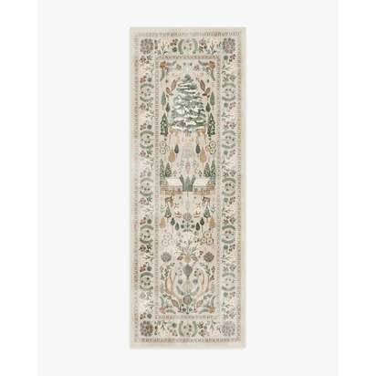 Juniper Neutral Multicolour Flatwoven Rug - 75 x 215 cm - Rug + Cushioned Pad System
