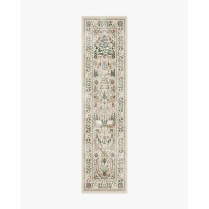 Juniper Neutral Multicolour Flatwoven Rug - 75 x 305 cm - Rug + Cushioned Pad System