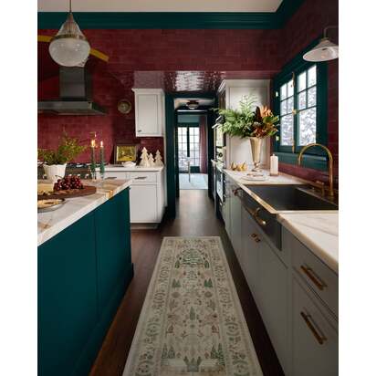 Juniper Neutral Multicolour Flatwoven Rug - 150 x 215 cm - Rug + Cushioned Pad System