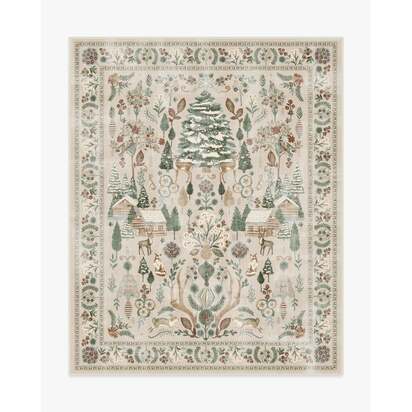 Juniper Neutral Multicolour Flatwoven Rug - 245 x 305 cm - Rug + Cushioned Pad System