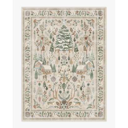 Juniper Neutral Multicolour Flatwoven Rug - 275 x 365 cm - Rug + Cushioned Pad System