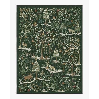Elwood Forest Green Flatwoven Rug - 275 x 365 cm - Rug + Cushioned Pad System