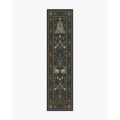 Juniper Midnight Blue Flatwoven Rug - 75 x 305 cm - Rug + Cushioned Pad System