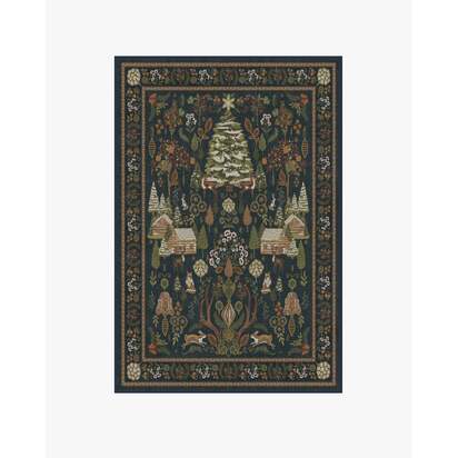 Juniper Midnight Blue Flatwoven Rug - 120 x 185 cm - Rug + Cushioned Pad System